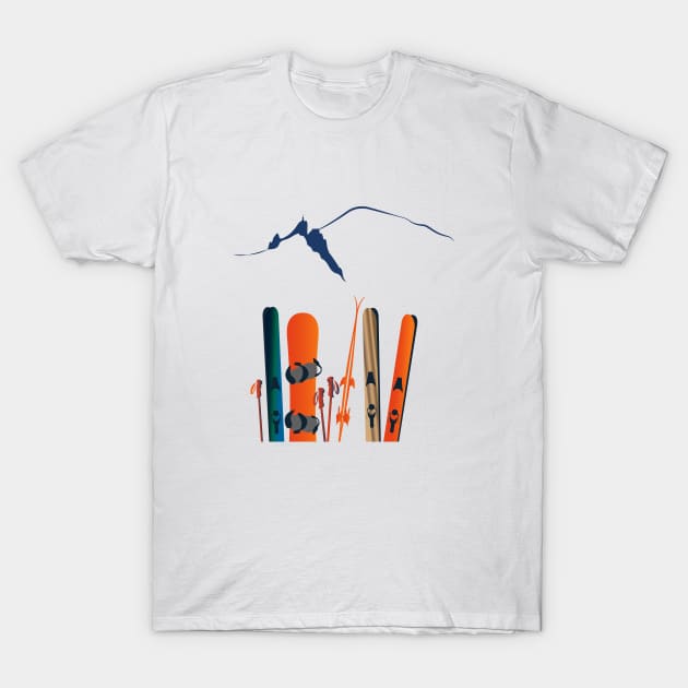 Ski and snowboard leewarddeisgn T-Shirt by leewarddesign